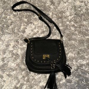 Gold and black purse